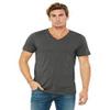 Bella + Canvas Unisex Jersey Short-Sleeve V-Neck T-Shirt - ASPHALT - 3XL - (Style # 3005 - Original Label) view 2