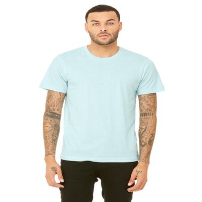 Bella + Canvas Unisex Jersey Short-Sleeve T-Shirt - HEATHER ICE BLUE - 2XL - (Style # 3001C - Original Label)