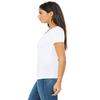 Bella + Canvas Ladies Jersey Short-Sleeve Deep V-Neck T-Shirt - WHITE - 2XL - (Style # B6035 - Original Label) view 3