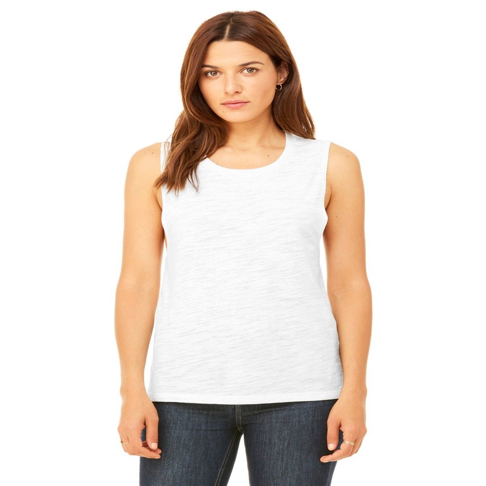 Bella + Canvas Ladies Flowy Scoop Muscle Tank - Natural SLUB - 2XL - (Style # B8803 - Original Label)