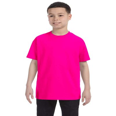 By Gildan Youth 53 Oz T-Shirt - Heliconia - XS - (Style # G500B - Original Label)