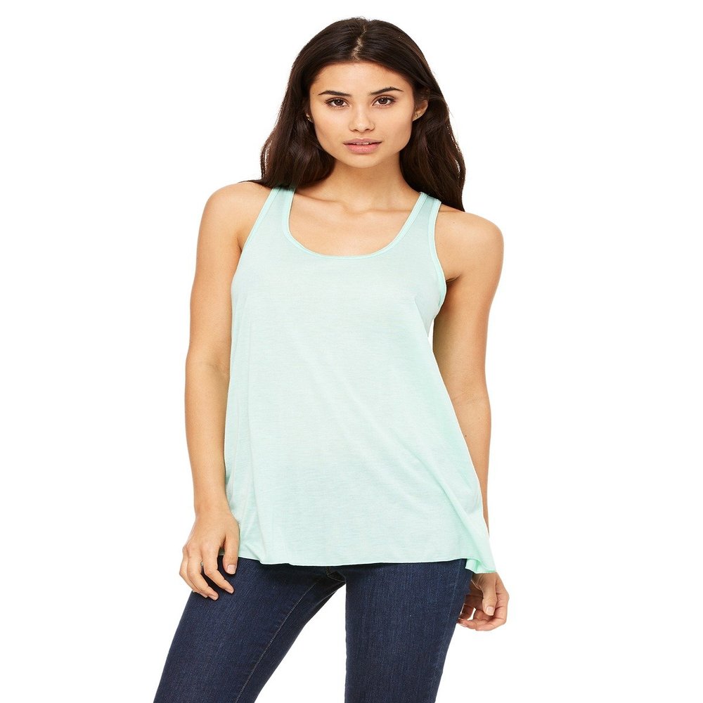 Bella + Canvas Ladies Flowy Racerback Tank - MINT - XS - (Style # B8800 - Original Label)