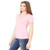 Bella + Canvas Ladies Jersey Short-Sleeve Deep V-Neck T-Shirt - NEON PINK - 2XL - (Style # B6035 - Original Label) view 4