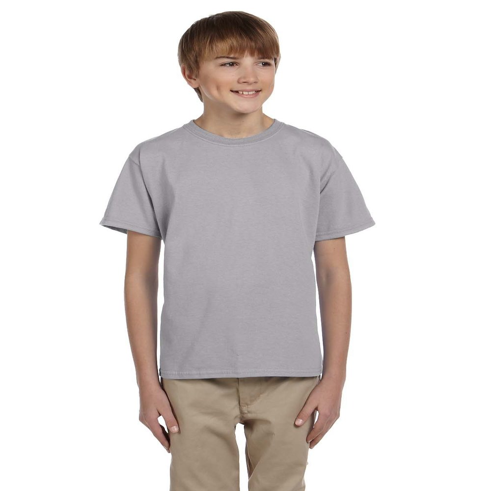 By Gildan Youth Ultra Cotton 6 Oz T-Shirt - Sport Grey - M - (Style # G200B - Original Label)