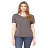 Bella + Canvas Ladies Slouchy T-Shirt - DRK GREY HEATHER - 2XL - (Style # 8816 - Original Label) view 1