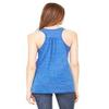 Bella + Canvas Ladies Flowy Racerback Tank - TRUE ROYAL MARB - XS - (Style # B8800 - Original Label) view 2
