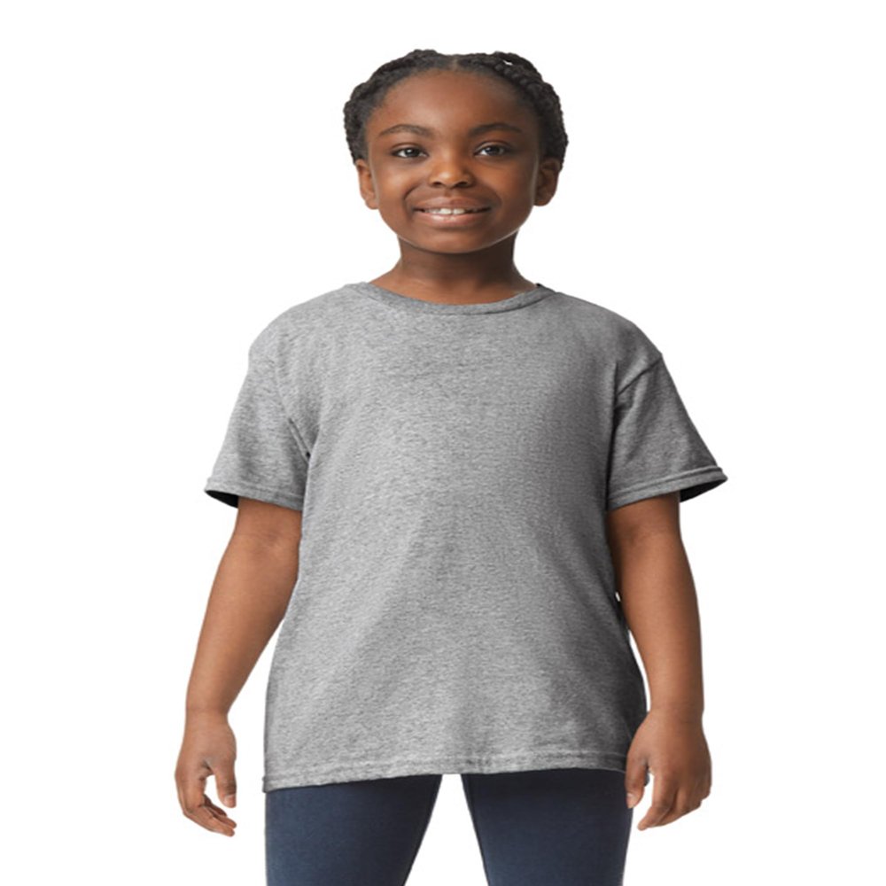 Gildan Youth Ultra Cotton 6 Oz T-Shirt - Sport Grey - XS - (Style # G200B - Original Label)