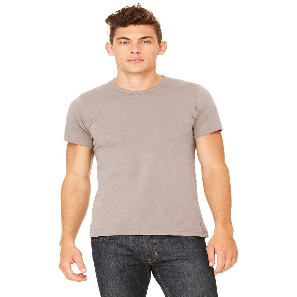 Bella + Canvas Unisex Jersey Short-Sleeve T-Shirt - Pebble Brown - S - (Style # 3001C - Original Label)
