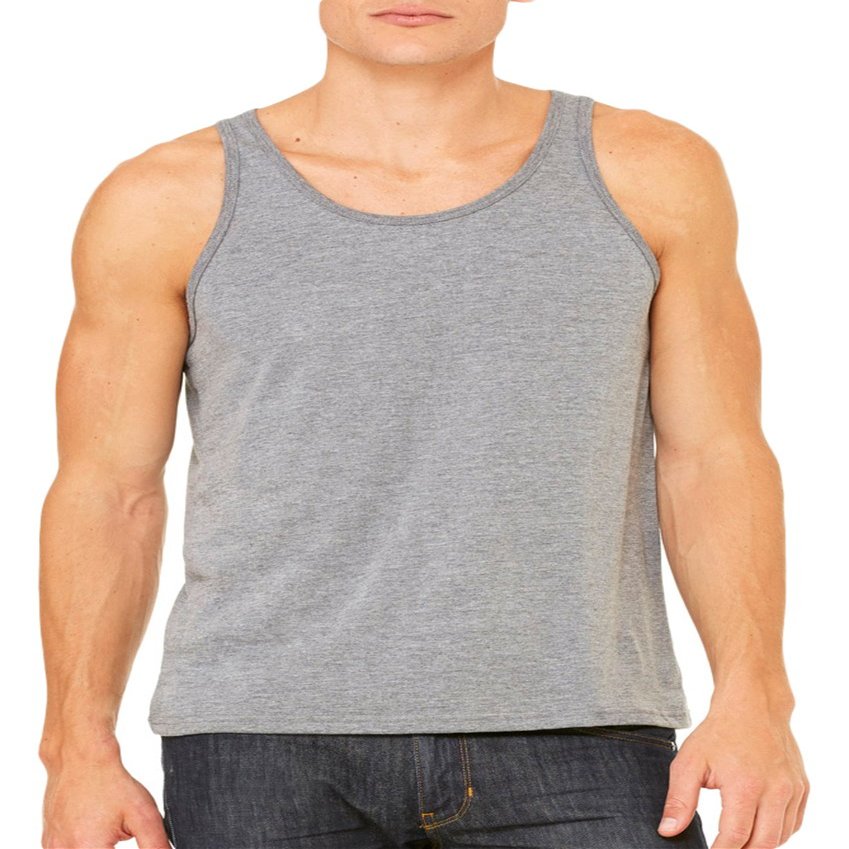 Bella + Canvas Unisex Jersey Tank - DEEP Heather - S - (Style # 3480 - Original Label)