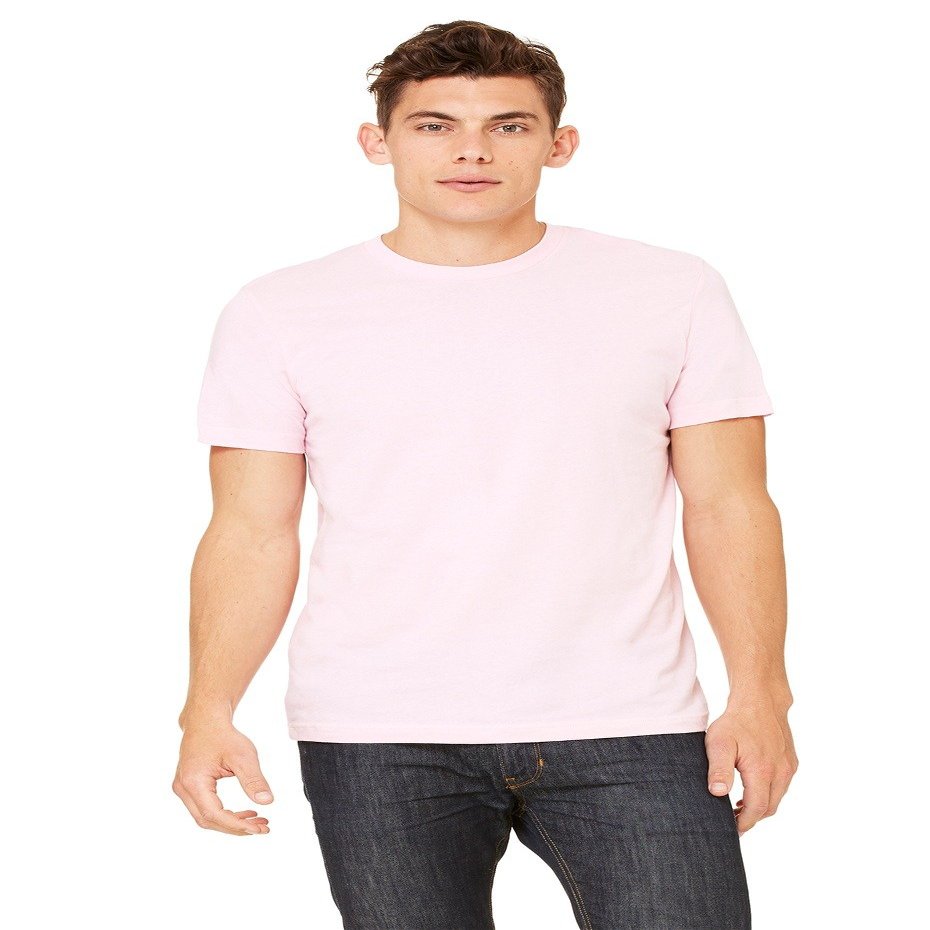 Bella + Canvas Unisex Jersey Short-Sleeve T-Shirt - Pink - 2XL - (Style # 3001C - Original Label)