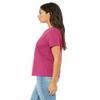 Bella + Canvas Ladies Relaxed Jersey Short-Sleeve T-Shirt - Berry - XL - (Style # B6400 - Original Label) view 3