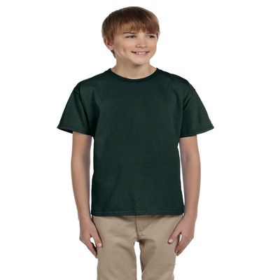 Gildan Youth Ultra Cotton 6 oz T-Shirt - Forest Green - XS - (Style # G200B - Original Label)