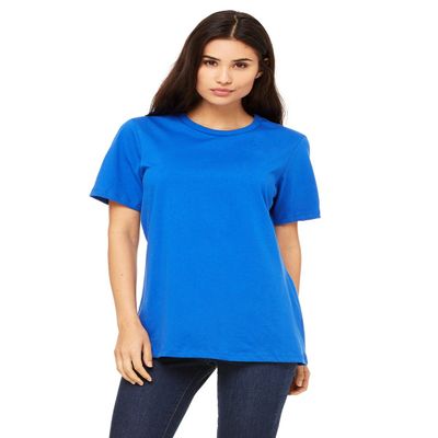 Bella + Canvas Ladies Relaxed Jersey Short-Sleeve T-Shirt - TRUE ROYAL - M - (Style # B6400 - Original Label)