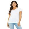 Bella + Canvas Ladies Triblend Short-Sleeve T-Shirt - SOLID WHT TRBLND - L - (Style # B8413 - Original Label) view 2