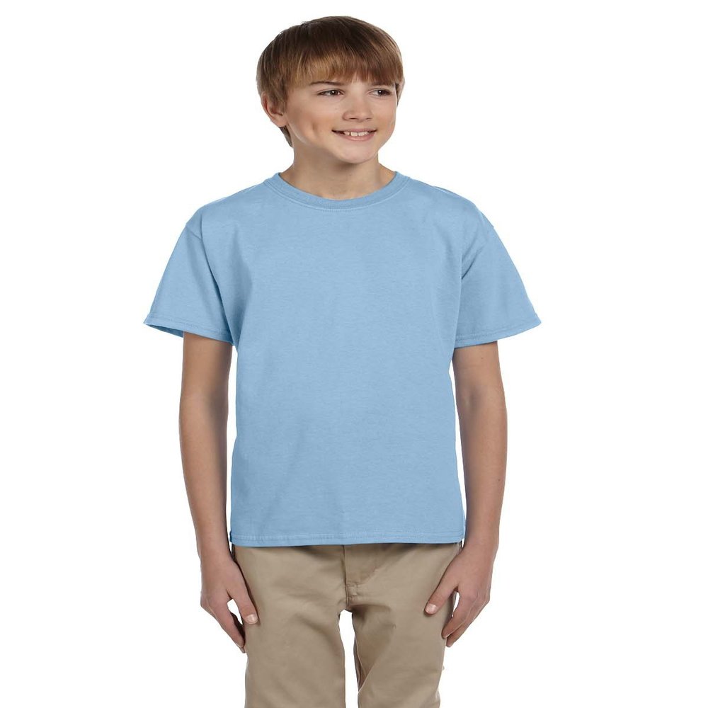 By Gildan Youth Ultra Cotton 6 Oz T-Shirt - Light Blue - M - (Style # G200B - Original Label)