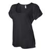 By Bella + Canvas Ladies Flowy Raglan T-Shirt - Black - M - (Style # B8801 - Original Label) view 2