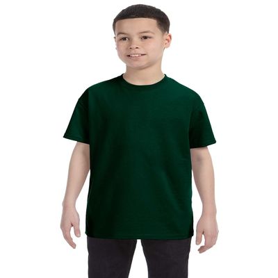 By Gildan Youth 53 Oz T-Shirt - Forest Green - M - (Style # G500B - Original Label)