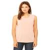 Bella + Canvas Ladies Flowy Scoop Muscle Tank - Peach - M - (Style # B8803 - Original Label) view 2