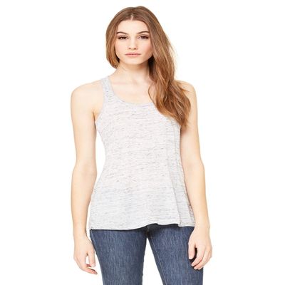 Bella + Canvas Ladies Flowy Racerback Tank - WHITE MARBLE - 2XL - (Style # B8800 - Original Label)