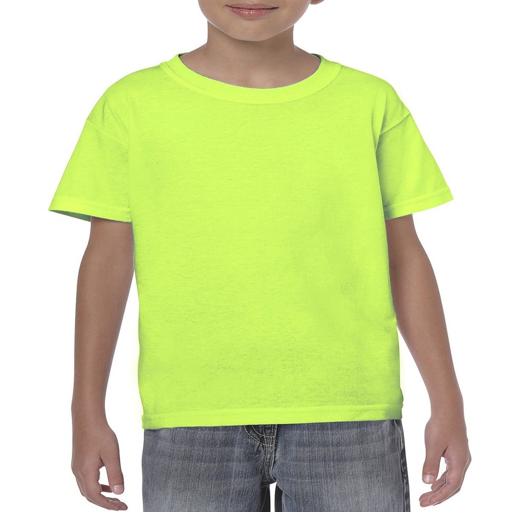 By Gildan Gildan Youth 53 Oz T-Shirt - Neon Green - M - (Style # G500B - Original Label)