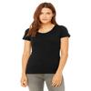 Bella + Canvas Ladies Triblend Short-Sleeve T-Shirt - Blk Hthr TRIBLND - S - (Style # B8413 - Original Label) view 1