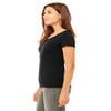 Bella + Canvas Ladies Triblend Short-Sleeve T-Shirt - Blk Hthr TRIBLND - S - (Style # B8413 - Original Label) view 3