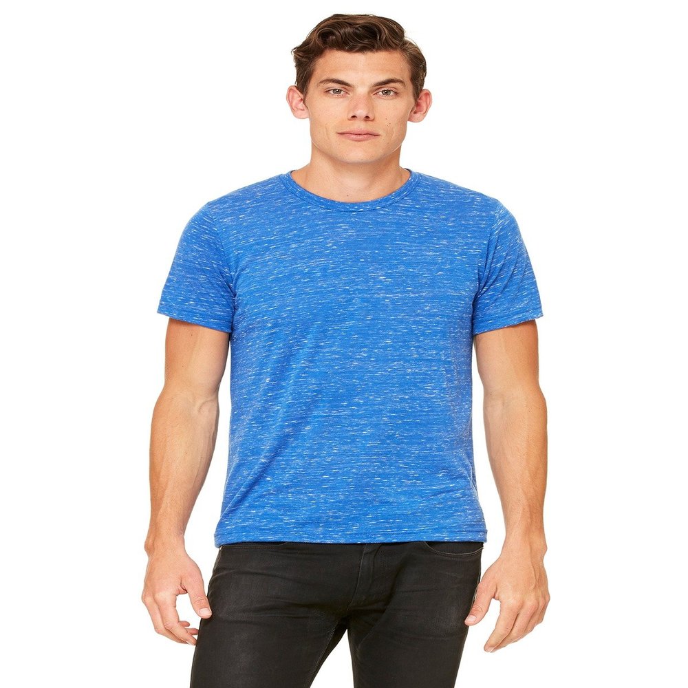 Bella + Canvas Unisex Poly-Cotton Short-Sleeve T-Shirt - TRUE ROYAL MRBLE - XL - (Style # 3650 - Original Label)