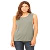 Bella + Canvas Ladies Flowy Scoop Muscle Tank - Heather Stone - M - (Style # B8803 - Original Label)