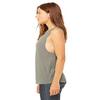Bella + Canvas Ladies Flowy Scoop Muscle Tank - Heather Stone - M - (Style # B8803 - Original Label) view 3