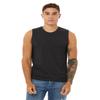 Bella Canvas Unisex Jersey Muscle Tank - DK Grey HTHR - XS - (Style # 3483 - Original Label) view 1