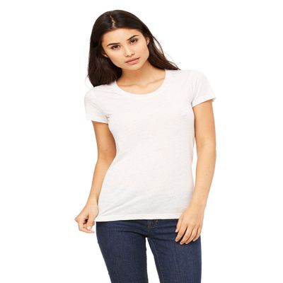 Bella + Canvas Ladies Triblend Short-Sleeve T-Shirt - OATMEAL TRIBLEND - S - (Style # B8413 - Original Label)