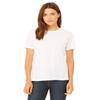 Bella + Canvas Ladies Relaxed Jersey Short-Sleeve T-Shirt - Solid WHT Trblnd - M - (Style # B6400 - Original Label) view 1