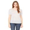 Bella + Canvas Ladies Slouchy T-Shirt - WHITE MARBLE - S - (Style # 8816 - Original Label) view 1