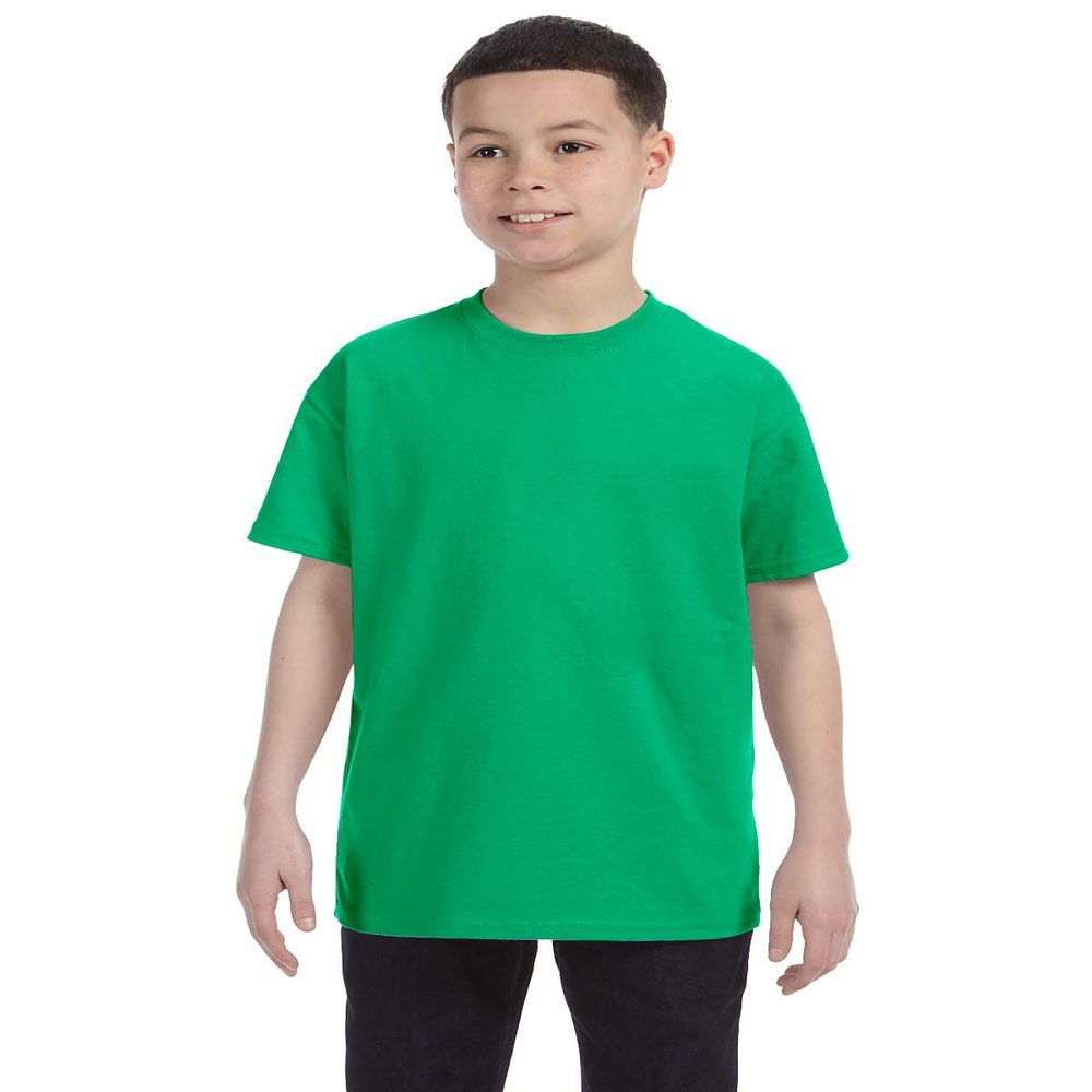 By Gildan Youth 53 Oz T-Shirt - Irish Green - XL - (Style # G500B - Original Label)