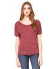 Bella + Canvas Ladies Slouchy T-Shirt - MAROON MARBLE - S - (Style # 8816 - Original Label)
