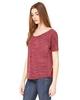 Bella + Canvas Ladies Slouchy T-Shirt - MAROON MARBLE - S - (Style # 8816 - Original Label) view 4