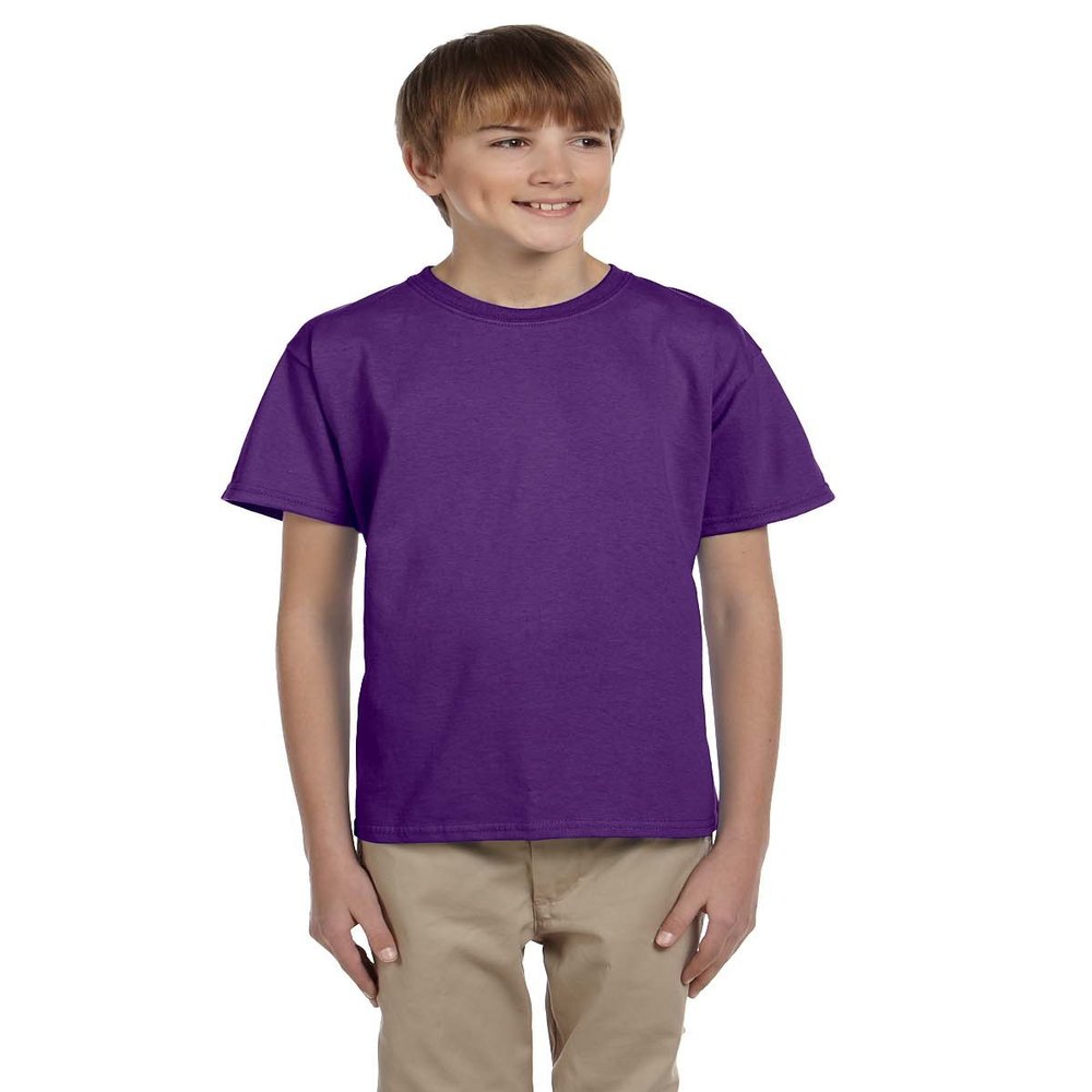 Gildan Youth Ultra Cotton 6 Oz T-Shirt - Purple - L - (Style # G200B - Original Label)