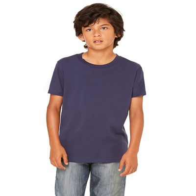 Bella Canvas Youth Jersey Short-Sleeve T-Shirt - Navy - S - (Style # 3001Y - Original Label)