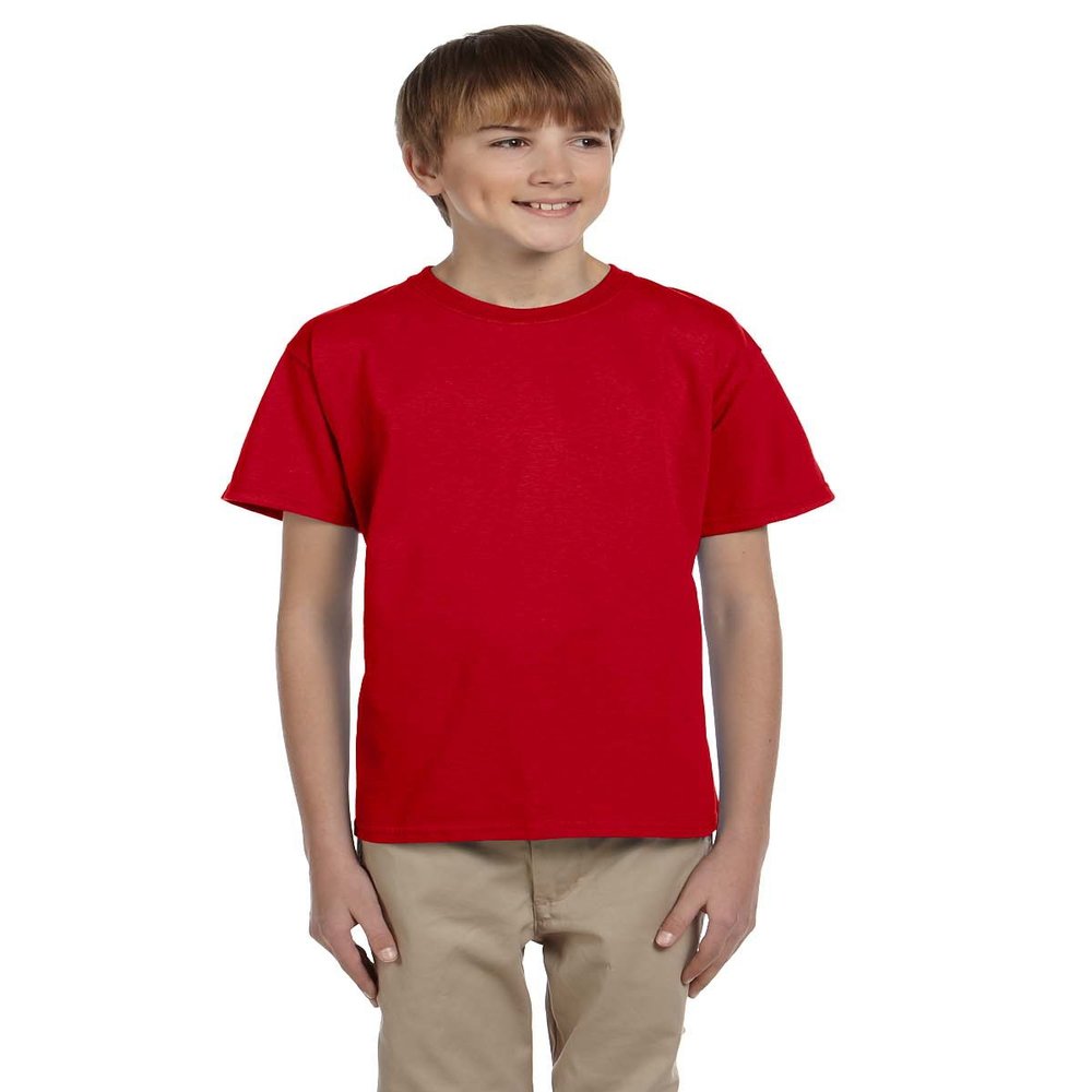 Gildan Youth Ultra Cotton 6 oz T-Shirt - CHERRY RED - XL - (Style # G200B - Original Label)