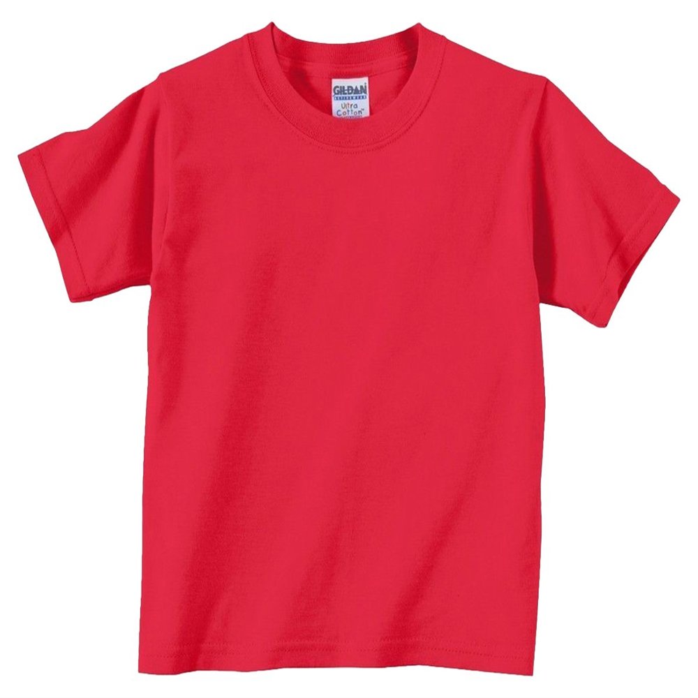 Gildan Youth Ultra Cotton 6 Oz T-Shirt - Red - XL - (Style # G200B - Original Label)