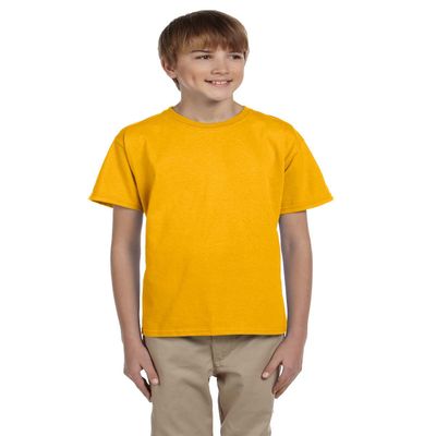 Gildan Youth Ultra Cotton 6 oz T-Shirt - Gold - S - (Style # G200B - Original Label)