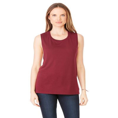 By Bella + Canvas Ladies Flowy Scoop Muscle Tank - Maroon - XL - (Style # B8803 - Original Label)