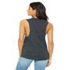 By Bella + Canvas Ladies Flowy Scoop Muscle Tank - Chrcl Blk Slub - L - (Style # B8803 - Original Label) view 2