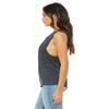 By Bella + Canvas Ladies Flowy Scoop Muscle Tank - Chrcl Blk Slub - L - (Style # B8803 - Original Label) view 3