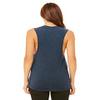 Bella + Canvas Ladies Flowy Scoop Muscle Tank - HEATHER NAVY - S - (Style # B8803 - Original Label) view 3