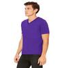 BELLA + Canvas Unisex Jersey Short-Sleeve V-Neck T-Shirt - Team Purple - S - (Style # 3005 - Original Label) view 3
