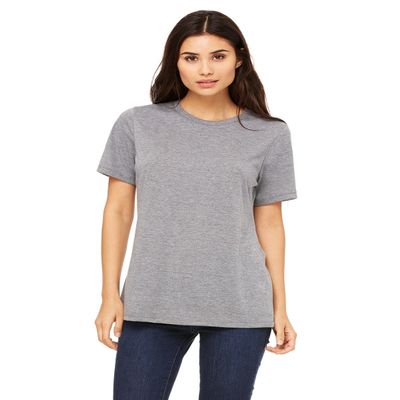 Bella + Canvas Ladies Relaxed Jersey Short-Sleeve T-Shirt - DEEP HEATHER - XL - (Style # B6400 - Original Label)