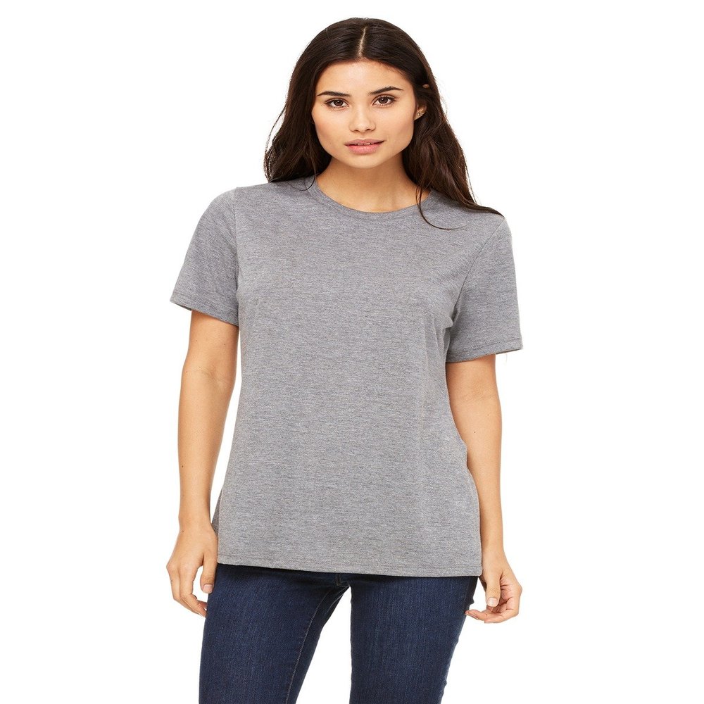 Bella + Canvas Ladies Relaxed Jersey Short-Sleeve T-Shirt - DEEP HEATHER - XL - (Style # B6400 - Original Label)
