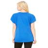 Bella + Canvas Ladies Flowy Raglan T-Shirt - TRUE ROYAL - S - (Style # B8801 - Original Label) view 2