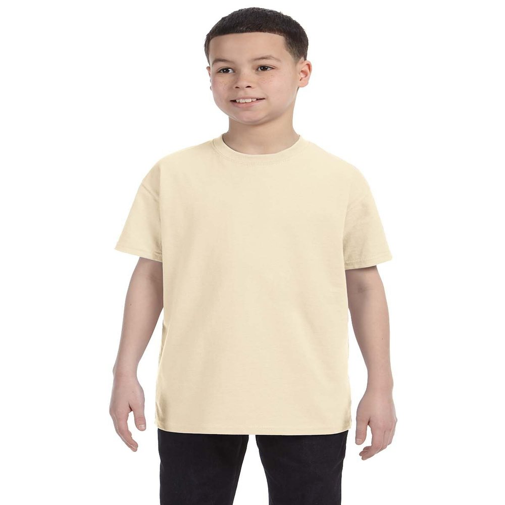By Gildan Youth 53 Oz T-Shirt - Natural - XL - (Style # G500B - Original Label)